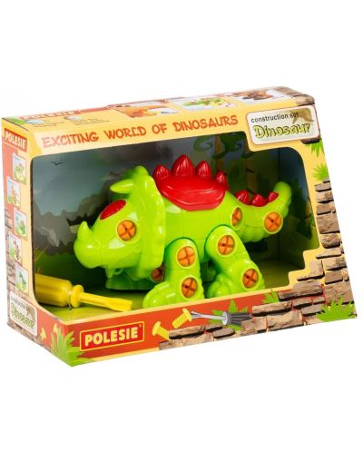 Constructor pentru copii Polesie Toys -  Dinozaur triceratops - 1