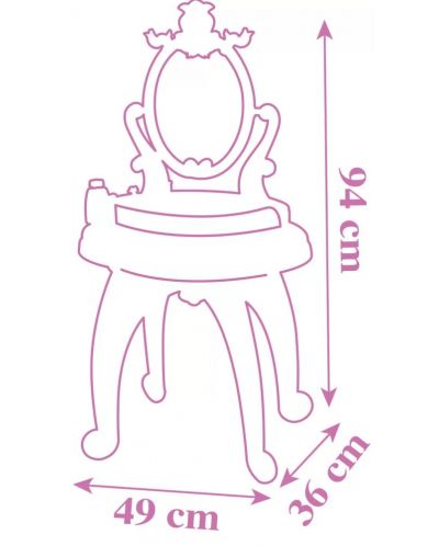 Masă de toaletă pentru copii 2 în 1 Smoby Disney Princess - Coafor - 7