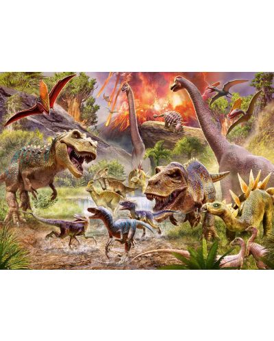 Puzzle pentru copii Ravensburger  din 60 piese - Bătălia dinozaurilor - 2