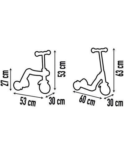 Tricicletă pentru copii 2 în 1 Smoby - Trotinetă și roată echilibrată - 5