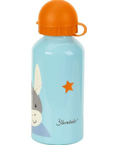 Sticla de aluminiu pentru copii pentru apă Sterntaler - Măgar, 400 ml - 2