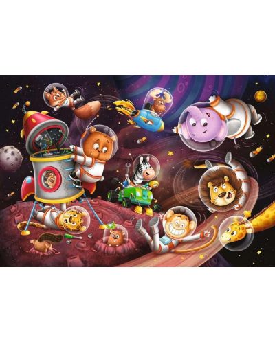 Puzzle pentru copii Ravensburger din 2 x 12 piese - Animale în spațiu - 3