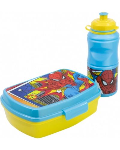 Set pentru copii Stor - Spider-Man, sticlă și cutie pentru mâncare - 1