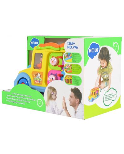 Jucărie muzicală pentru copii  Hola Toys - Autobuz școlar - 6