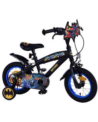 Bicicletă pentru copii cu roți auxiliare  E&L cycles - Batman, 12'' - 2