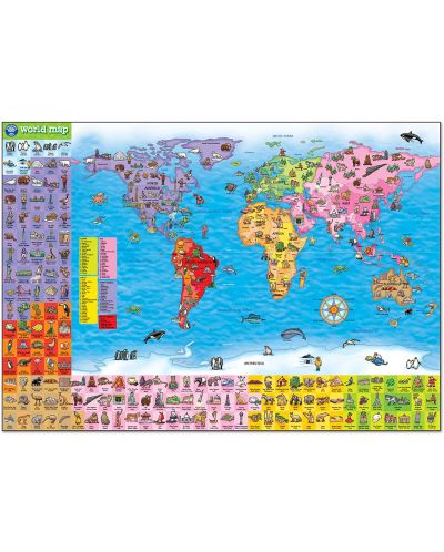 Puzzle pentru copii Orchard Toys - Harta lumii, 150 piese - 2