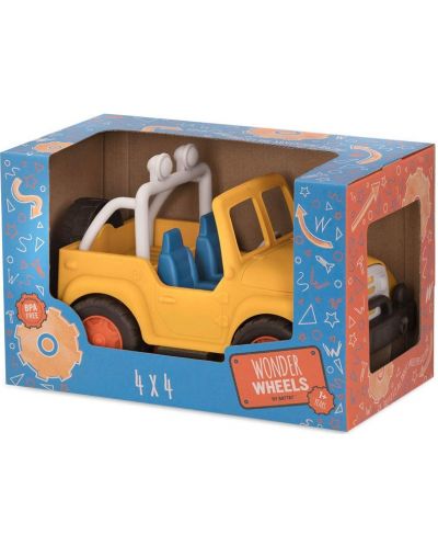 Jucarie pentru copii Battat Wonder Wheels - Mini jeep 4x4, galben - 5