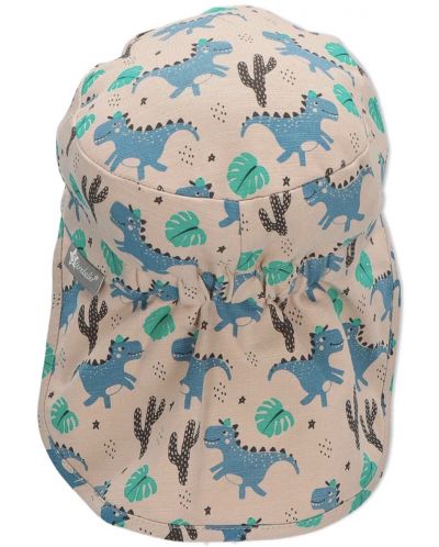 Pălărie de vară pentru copii cu protecție UV 50+ Sterntaler - Cu dinozauri, 47 cm, 9-12 luni - 4