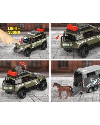Jucărie Majorette - Land Rover purtător de cai - 4