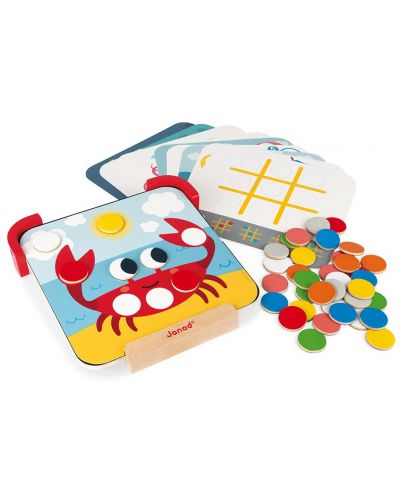 Joc pentru copii Janod - Învățați culorile cu jetoane magnetice din lemn - 5
