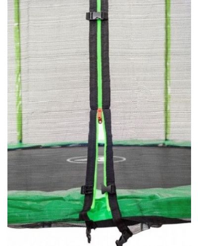 Trambulină pentru copii Atleto - Cu plasă și scăriță, 305 cm, verde - 3