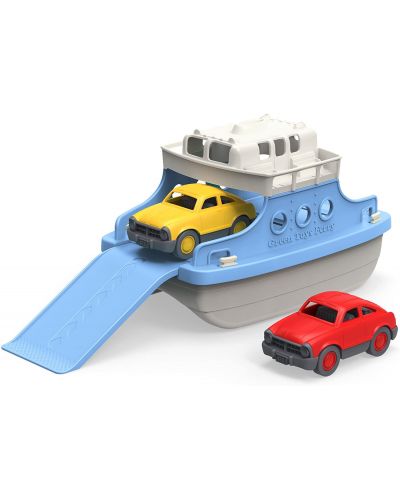 Jucarie pentru copii Green Toys Feriboat cu 2 masinute Ozone.ro