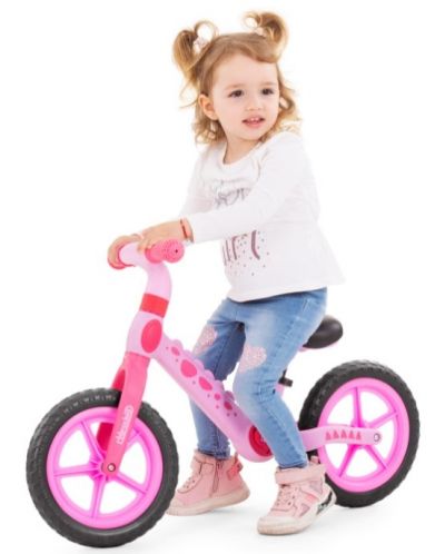 Bicicletă de echilibru pentru copii Chipolino -Dino, roz - 5