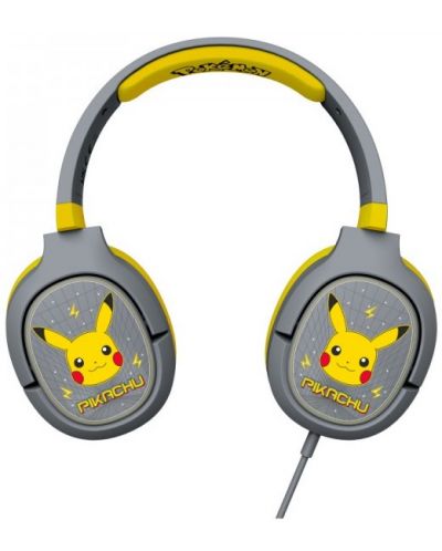 Casti pentru copii OTL Technologies - Pro G1 Pikachu, gri - 4