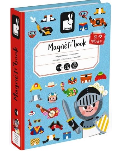 Carte magnetica pentru copii Janod - Baieti cu haine magnetice - 1
