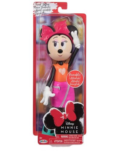 Jucărie Jakks Pacific - Mini Mouse cu panglică roz - 1