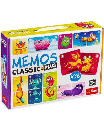 Joc de memorie pentru copii Memos Classic&plus - Monstri draguti - 1