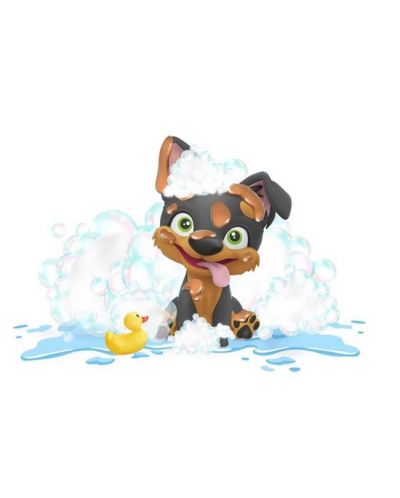 Joaca de copii Kidz World Washy Friends - Cățeluș de baie cu noroi, Corgi - 5