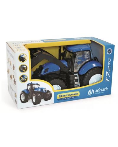 Jucărie Adriatic - Tractor New Holland cu greblă frontală, 40 cm - 3
