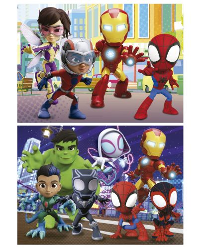 Puzzle pentru copii Educa din 2 x 48 de piese - Spiderman și prietenii săi incredibili - 2