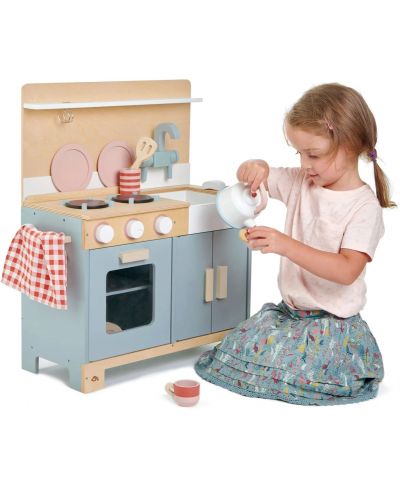 Tender Leaf Toys - Bucătărie din lemn Mini Chef cu accesorii - 4