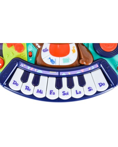Jucărie pentru copii Hola Toys - Mini pian cu microfon, DJ Monkey - 3