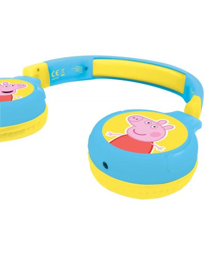 Căști pentru copii Lexibook - Peppa Pig HPBT010PP, wireless, albastre - 2