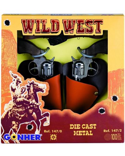 Jucarie pntru copii Gonher Wild West- Mini revolver, 2 bucati - 1