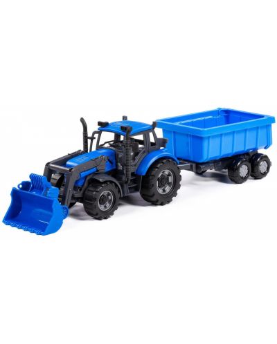 Jucărie pentru copii Polesie Progress - - Tractor de inerție cu remorcă și paletă - 2