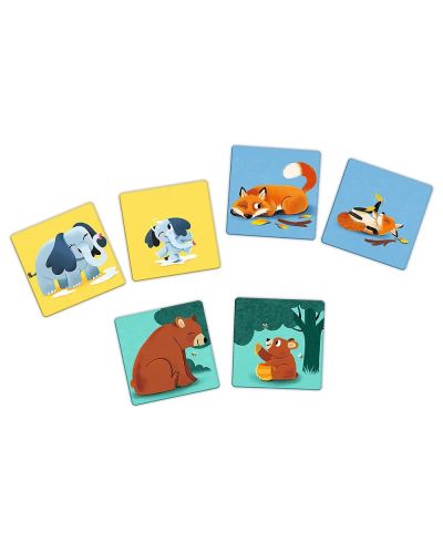Joc de memorie pentru copii Memos Maxi - Animale parinti si copii - 2