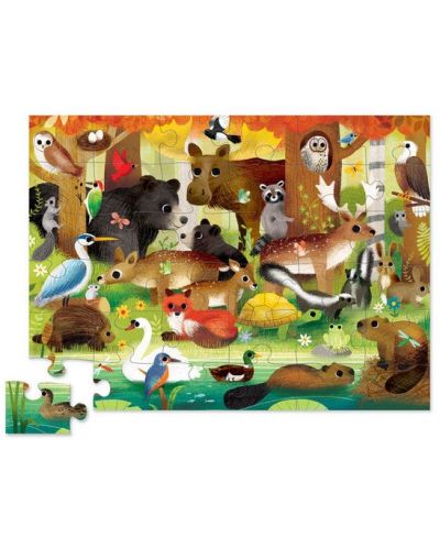 Puzzle pentru copii podea Crocodil Creek din 36 de piese - Animale din pădure  - 2