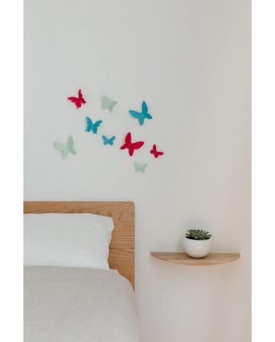 Decor pentru perete Umbra - Mariposa, 9 fluturi, multicolor - 5