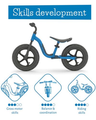 Bicicletă de echilibru pentru copii Chillafish - Charlie Sport 12′′, albastră - 6