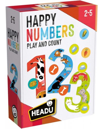 Puzzle educațional pentru copii Headu - Numere amuzante - 1