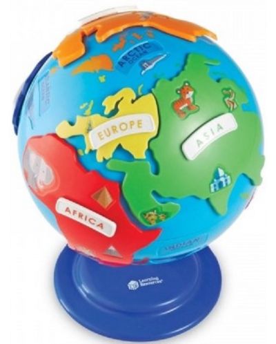 Puzzle pentru copii Learning Resources - Glob pamantesc cu continente - 2