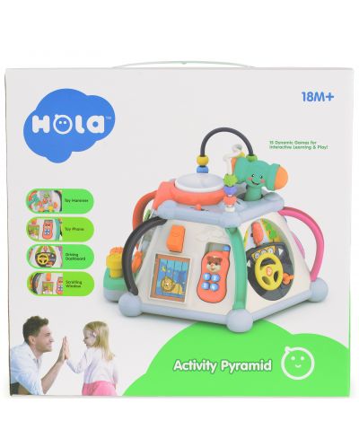 Jucărie Hola Toys - Centrul de activități, Piramidă - 1