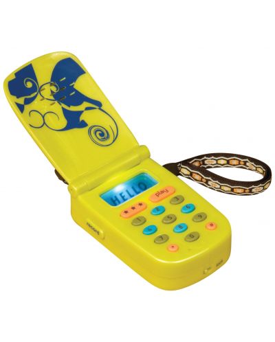 Jucarie pentru copii Battat - Telefon interactiv cu sunet si lumina, galbem - 1