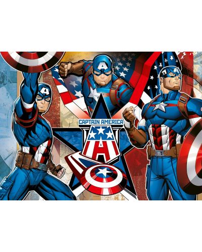 Puzzle pentru copii Ravensburger din 100 de piese XXL - Captain America - 2