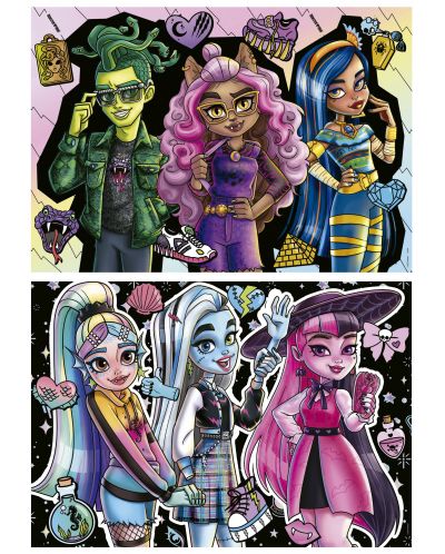 Puzzle pentru copii Educa din 2 x 100 de piese - Monster High - 2