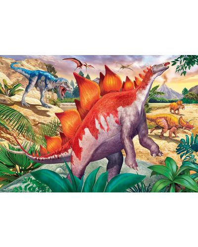 Puzzle pentru copii Ravensburger  din 2 x 24 piese -Fauna sălbatică jurasică - 3