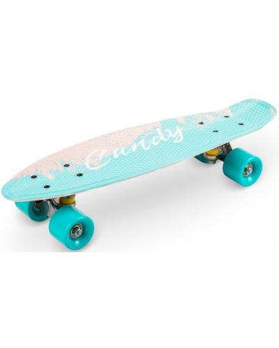 Skateboard pentru copii Qkids - Galaxy, pene roz - 1