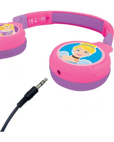 Căști pentru copii Lexibook - Princesses HPBT010DP, wireless, roz - 4