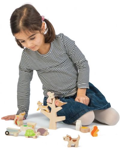Tender Leaf Toys Joc de echilibru pentru copii din lemn - Prieteni în grădină - 2