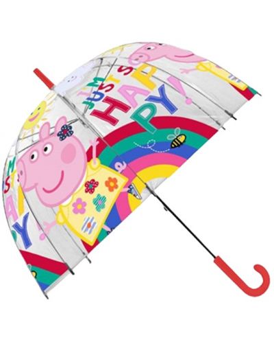 Umbrela pentru copii Kids Euroswan - Peppa Pig, automat, 48 cm - 1
