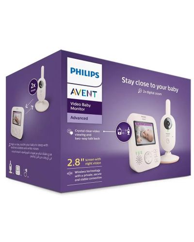 Videofon digital  Philips Avent - Advanced, Coral/Cream - 7