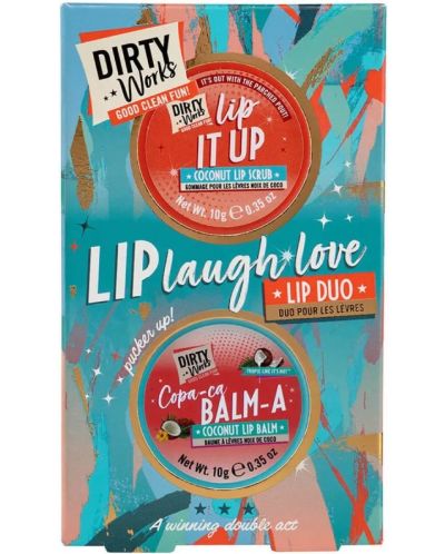 Dirty Works Set cadou Lip laugh love, 2 piese - 1