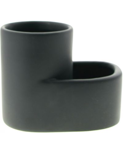 Dozator de săpun lichid cu suport pentru burete Hit - 13.5 cm, negru - 5