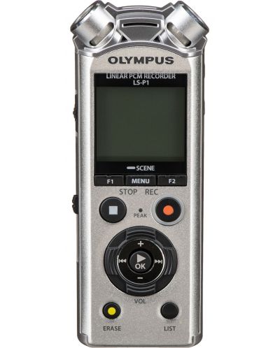 Aparat de înregistrare vocală Olympus - LS-P1-E1, argintiu - 1