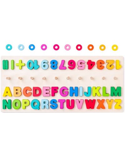 Tabla didactica cu litere si cifre Woody - 3