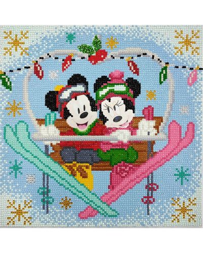 Diamond tapiserie Craft Cuddy - Mickey și Minnie Mouse, iarna - 2
